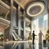 UAE-lobby-with-modern-elevators-and-escalators